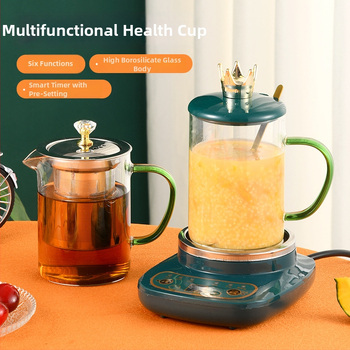 Vārām tējas kannu no borosilikāta stikla, DA-045, 1 L, 360 W, 220 V, pogu vadība, termostats KSD