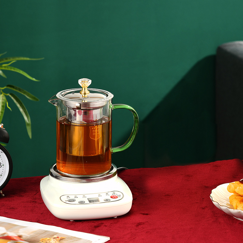 Vārām tējas kannu no borosilikāta stikla, DA-045, 1 L, 360 W, 220 V, pogu vadība, termostats KSD