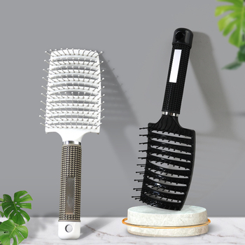 Praktický hrebeň s širokými zubami a zakriveným oblúkom, masážna vzduchová vankúš pre unisex styling (Kategória: Praktický hrebeň; Materiál: Plast; Značka: Shengfa)
