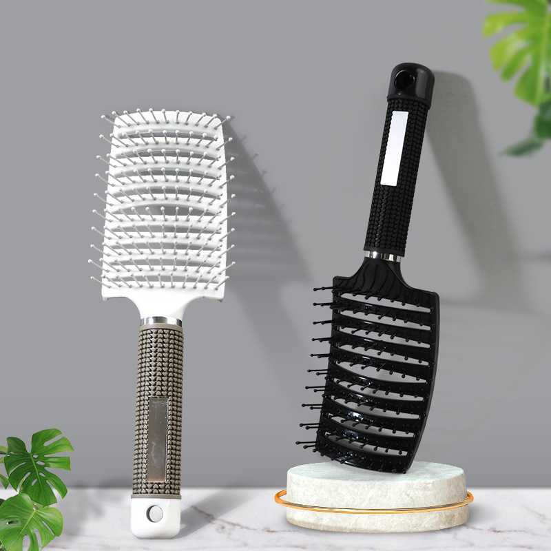 Praktický hrebeň s širokými zubami a zakriveným oblúkom, masážna vzduchová vankúš pre unisex styling (Kategória: Praktický hrebeň; Materiál: Plast; Značka: Shengfa)