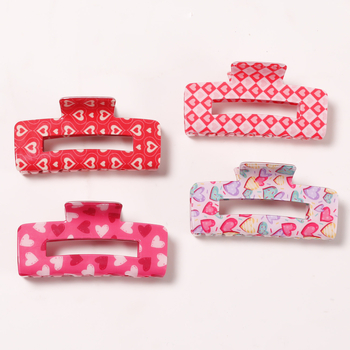 Hajcsat Love motívummal - PVC, kézzel készített, Gripper, Gores, modell L0497/20