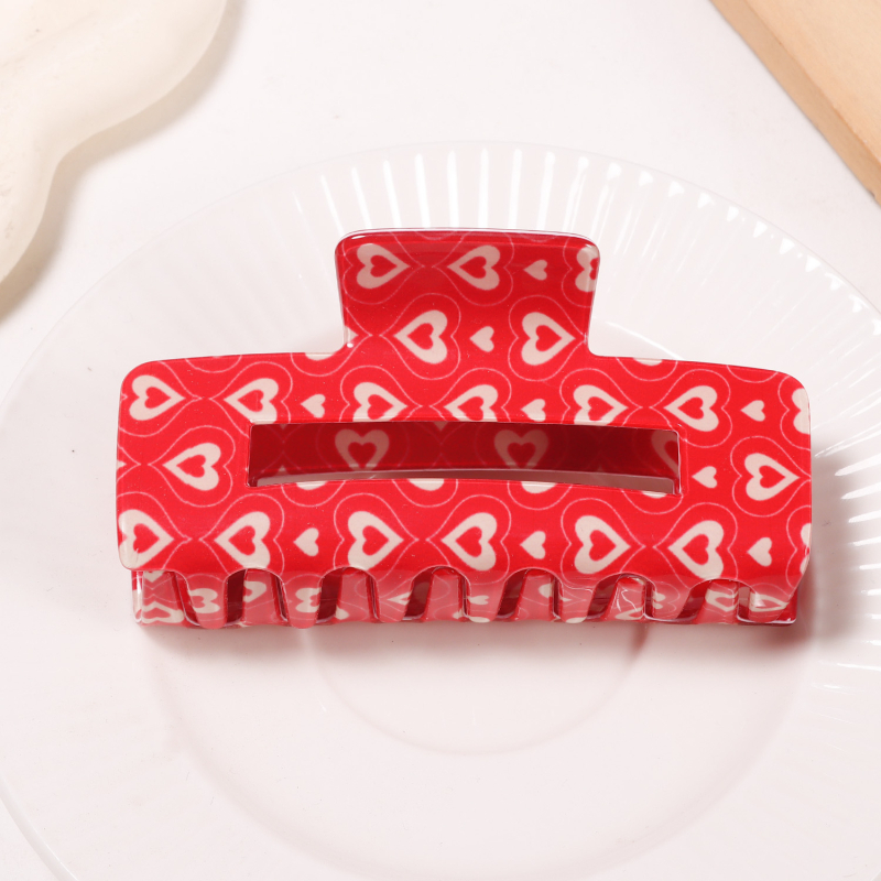 Hajcsat Love motívummal - PVC, kézzel készített, Gripper, Gores, modell L0497/20