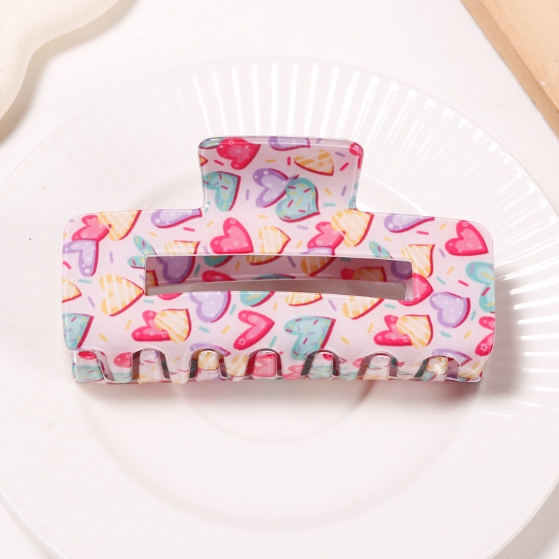 Hajcsat Love motívummal - PVC, kézzel készített, Gripper, Gores, modell L0497/20