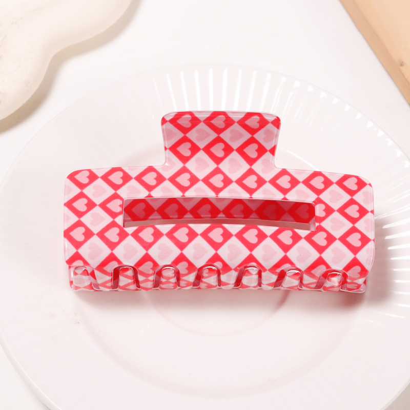 Hajcsat Love motívummal - PVC, kézzel készített, Gripper, Gores, modell L0497/20