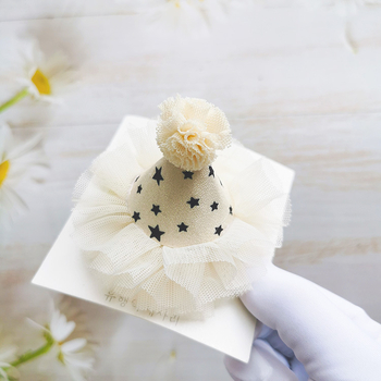 Gyerekeknek szóló hajcsat – kézzel készült, koreai stílus, Princess sorozat, textileanyag, geometriai dizájn