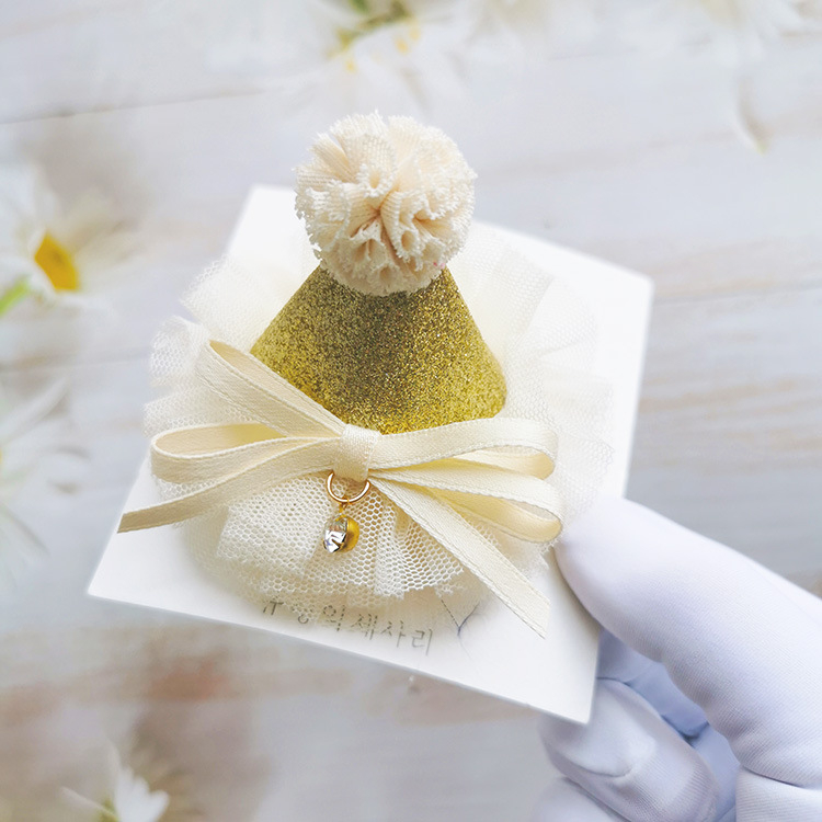 Gyerekeknek szóló hajcsat – kézzel készült, koreai stílus, Princess sorozat, textileanyag, geometriai dizájn