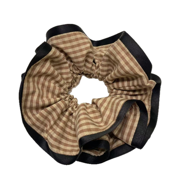 Elastic de păr în stil coreean, cu dungi, dublu strat, pentru coadă de cal joasă, lucrat manual, accesoriu minimalist, cod Xhx-2406