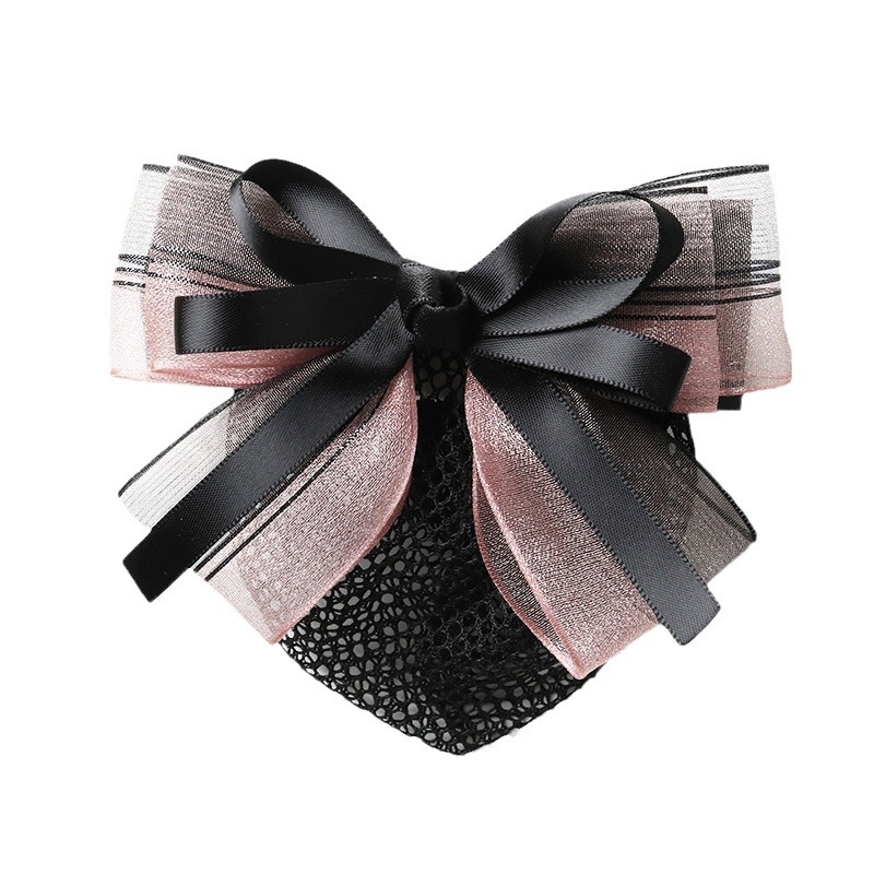 Rankų darbo plaukų aksesuaras su šilko siūlu ir tinkline dizainu