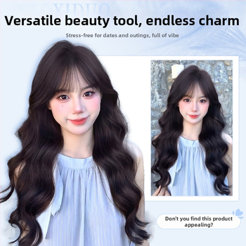 BF Big Wave Naiste Parukas — kõrge temperatuuriga kiud, mehhaaniline valmistus, pikk lokkis parukas sirgete või kaldu kiiluga, kerge ja mahukas