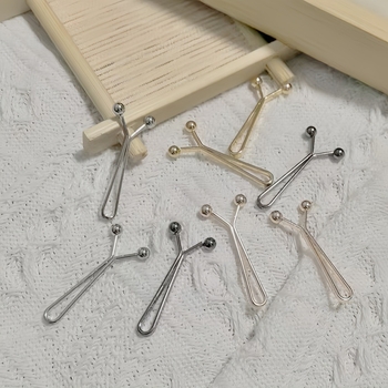 Fém fejkendő-clip, U-alakú, etnikus női kiegészítő, gyémánt betéttel, elektroplakálás