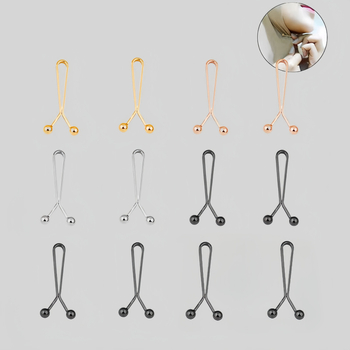 Fém fejkendő-clip, U-alakú, etnikus női kiegészítő, gyémánt betéttel, elektroplakálás