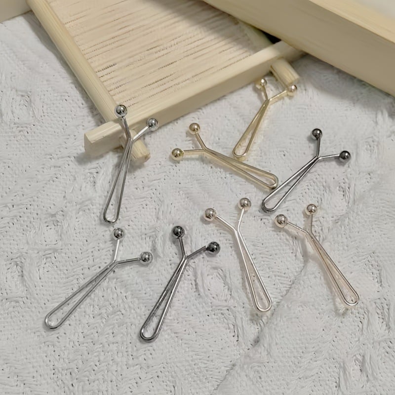 Fém fejkendő-clip, U-alakú, etnikus női kiegészítő, gyémánt betéttel, elektroplakálás