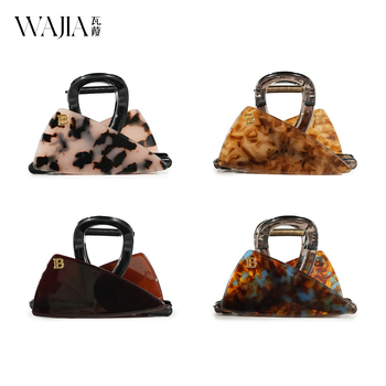 Wajia clips pentru păr fabricate manual din rășină și foi de acetat, tip gripper, pentru femei, accesorii pentru cap, toamnă 2025