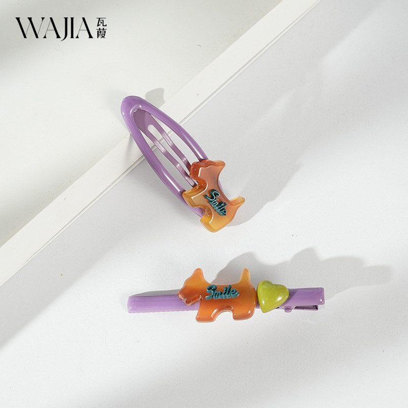 Wajia set agrafe pentru păr din rășină – clip lateral, lucrate manual, pentru femei