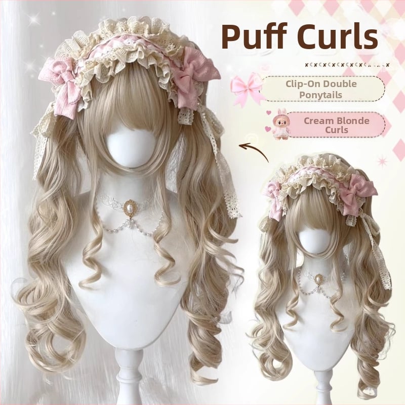 Feiqi TD-627 Sievietes garā cirtas parūka ar taisnām bangs, mašīniski ražota, augstas temperatūras zīda materiāls, nav krāsojama vai permanentēt