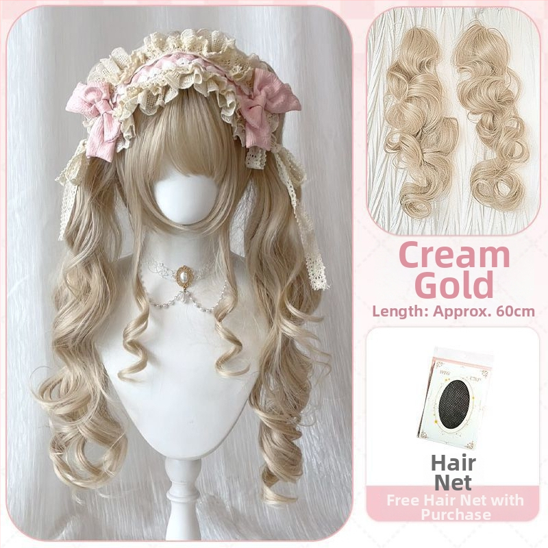 Feiqi TD-627 Sievietes garā cirtas parūka ar taisnām bangs, mašīniski ražota, augstas temperatūras zīda materiāls, nav krāsojama vai permanentēt