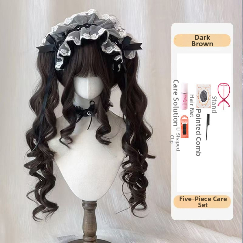 Feiqi TD-627 Sievietes garā cirtas parūka ar taisnām bangs, mašīniski ražota, augstas temperatūras zīda materiāls, nav krāsojama vai permanentēt