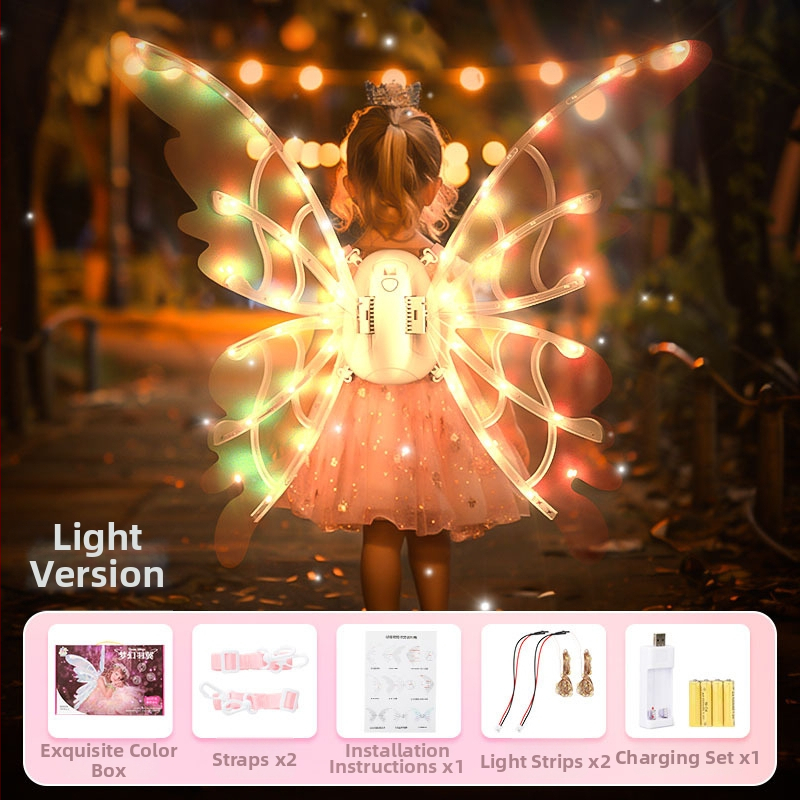 Jia pai LED Šviesūs Sparnai – Nugaros Priedas Mergaitėms, Amžius 15–35