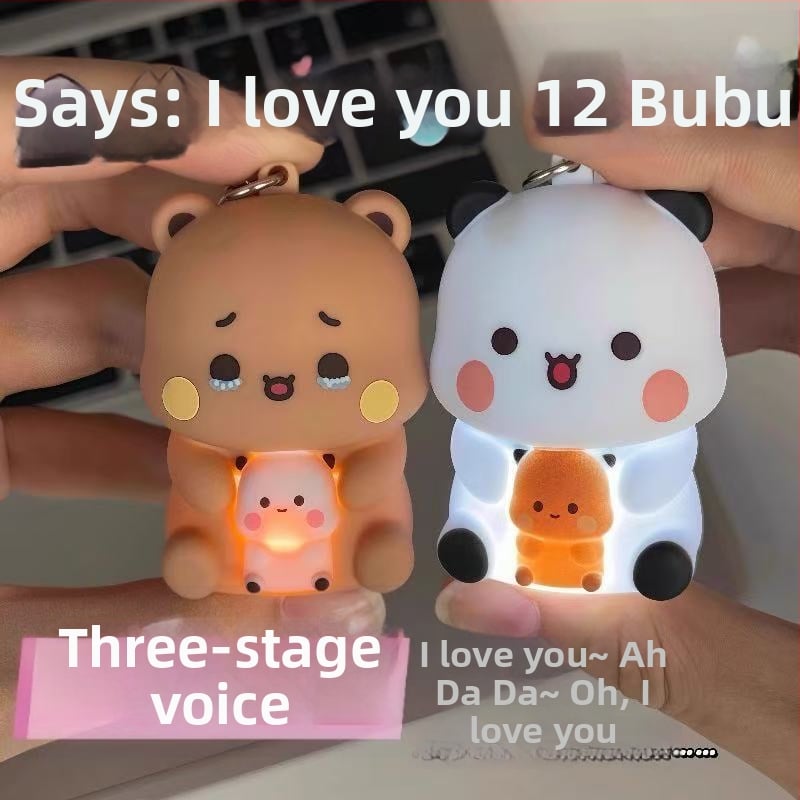 Gaismas meitene atslēgu piekariņš mugursomai – plastmasas interaktīva rotaļlieta ar balsu funkcijām (saka es tevi mīlu) un trīs ieraksti, dekoratīvs galda dekors, 14+