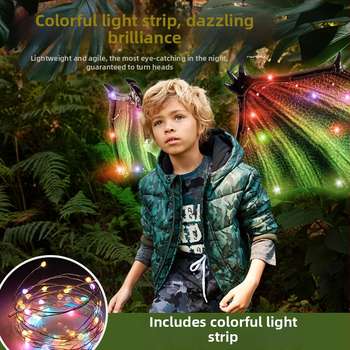 Elektrinis dinozauro sparnų žaislas berniukams su judančiais sąnariais, šviesa ir muzika