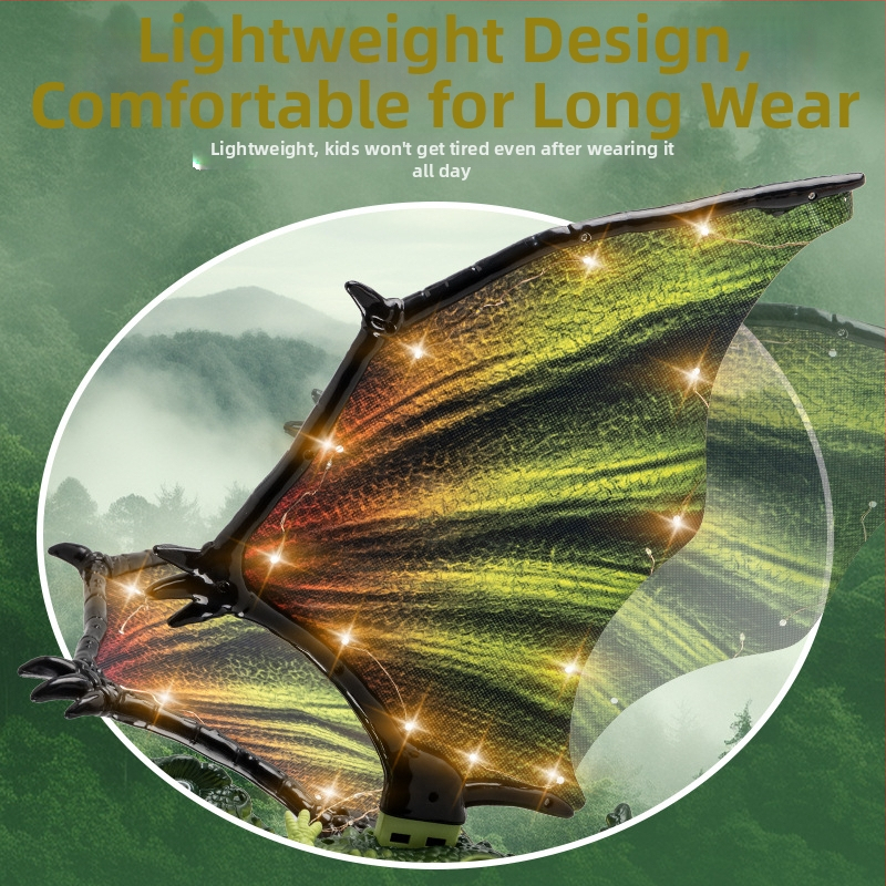 Elektrinis dinozauro sparnų žaislas berniukams su judančiais sąnariais, šviesa ir muzika