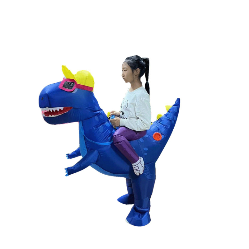 Xingtong nafukovací kostým dinosaura — látka, poloručná a polomechanická konštrukcia, nafukovacie oblečenie, rekvizita na make-up