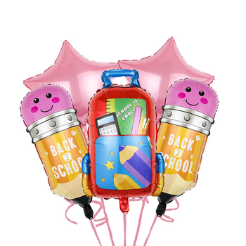 Alumīnija folijas balonu komplekts ar skolēnu tēmu mācību gada sākuma un absolventu svētkiem – apaļš formāts, iespējama logotipa drukāšana
