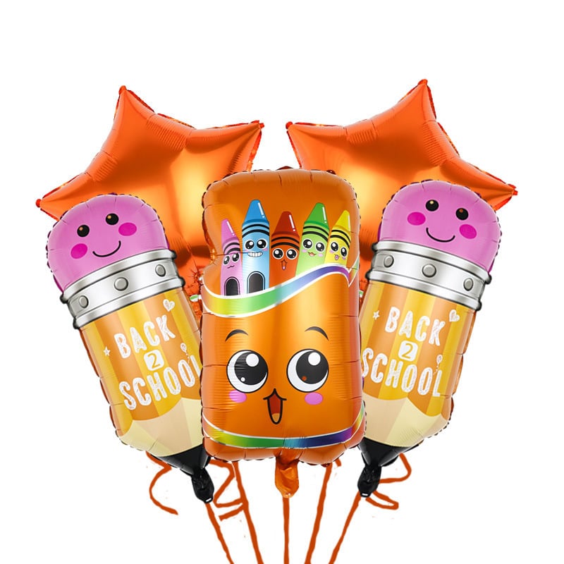 Alumīnija folijas balonu komplekts ar skolēnu tēmu mācību gada sākuma un absolventu svētkiem – apaļš formāts, iespējama logotipa drukāšana