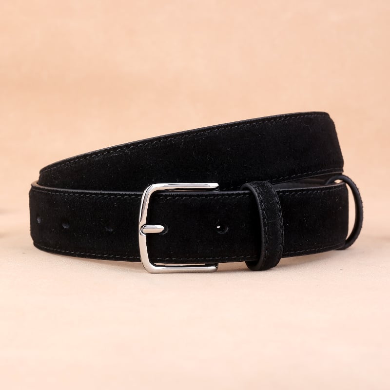 Ženski kožni pojas od prave kože, kravlji velur, spona od legura, spona s iglom, širina 2–4 cm, Stay sweet, Zima 2024, svestran casual minimalist stil