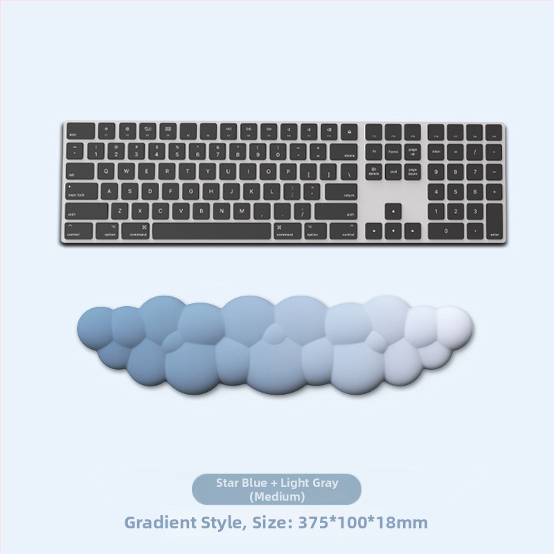 Cloud podloga za miš s narukvicom za zglob – memorijska pjena, silikonova osnova, tkanina mliječne svile – jednostrana