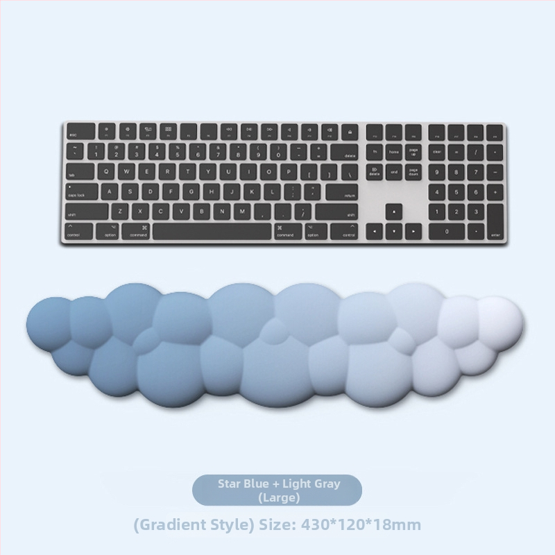 Cloud podloga za miš s narukvicom za zglob – memorijska pjena, silikonova osnova, tkanina mliječne svile – jednostrana