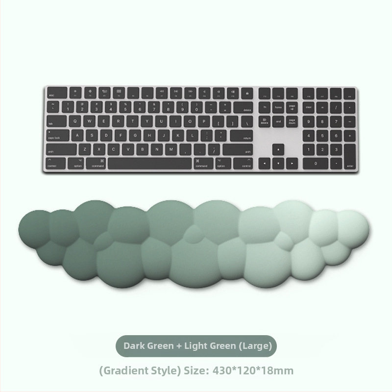 Cloud podloga za miš s narukvicom za zglob – memorijska pjena, silikonova osnova, tkanina mliječne svile – jednostrana