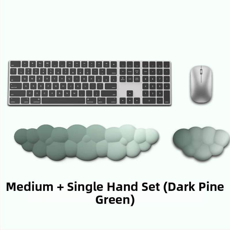 Cloud podloga za miš s narukvicom za zglob – memorijska pjena, silikonova osnova, tkanina mliječne svile – jednostrana