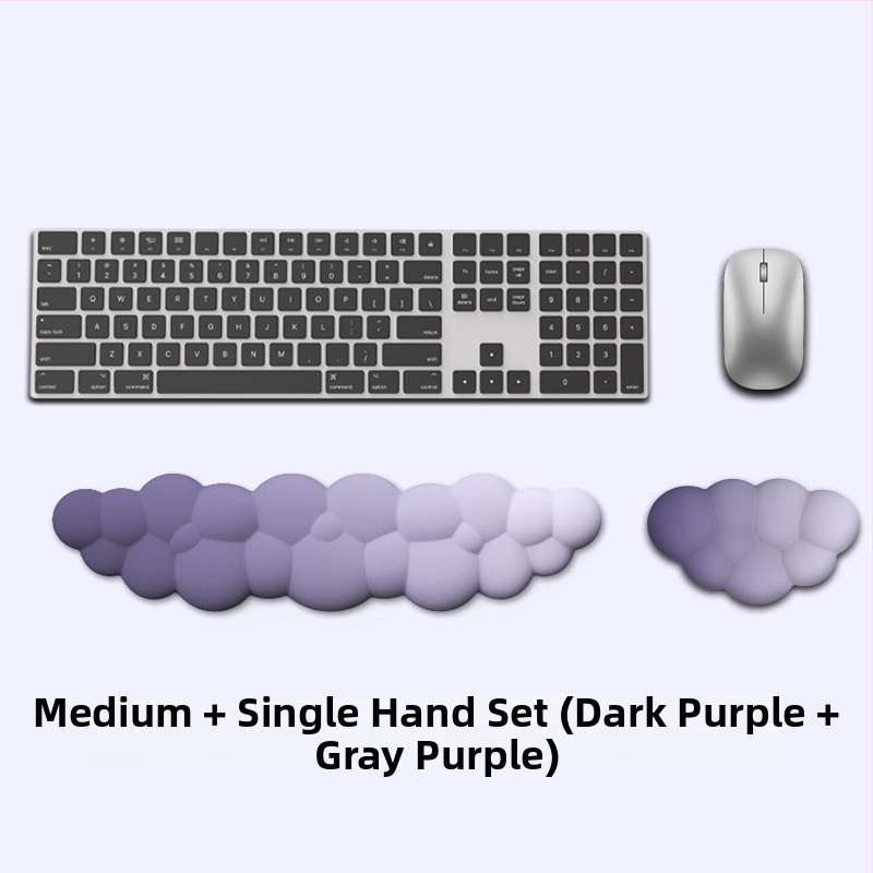 Cloud podloga za miš s narukvicom za zglob – memorijska pjena, silikonova osnova, tkanina mliječne svile – jednostrana