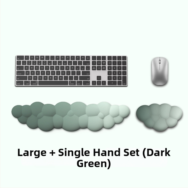 Cloud podloga za miš s narukvicom za zglob – memorijska pjena, silikonova osnova, tkanina mliječne svile – jednostrana