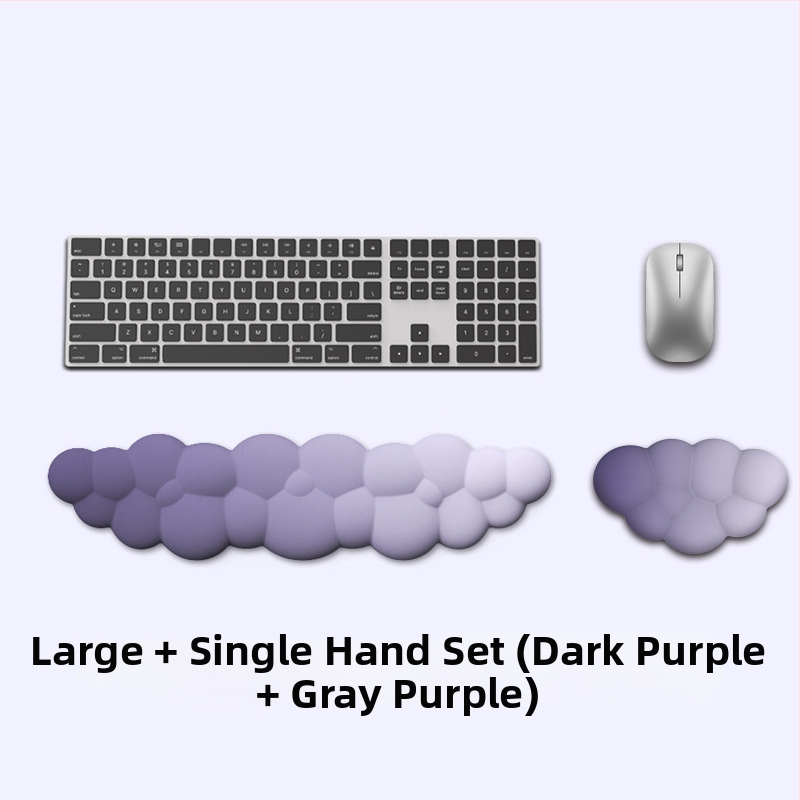 Cloud podloga za miš s narukvicom za zglob – memorijska pjena, silikonova osnova, tkanina mliječne svile – jednostrana