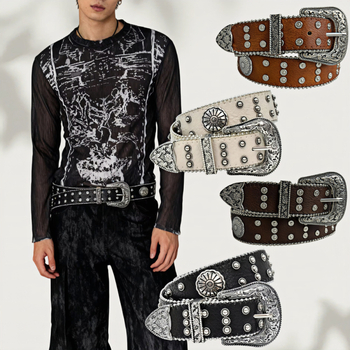 Punk pojas s rivetima, retro stil, umjetna koža, spona od legure, kopča s iglom, širina 2–4 cm, vintage stil, osobno, niša