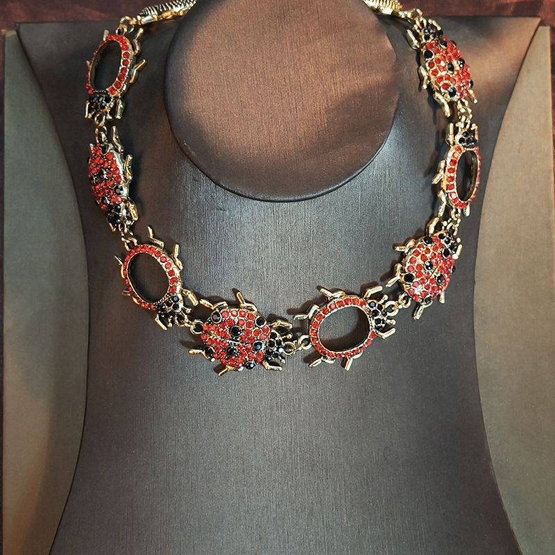 Ogrlica za ključnu kost s rhinestones kristalima, brenda Front Orange, privjesak od legure, lanac za ključnicu