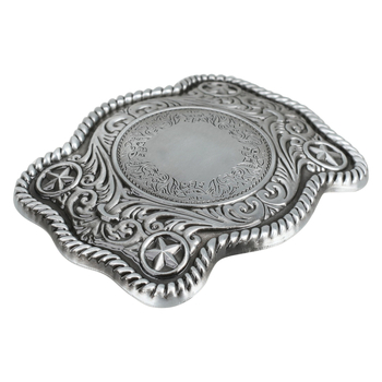 Cataramă plată pentru curea, cu model stea cu cinci colțuri, aliaj de zinc, unisex, cataramă pătrată (2015)