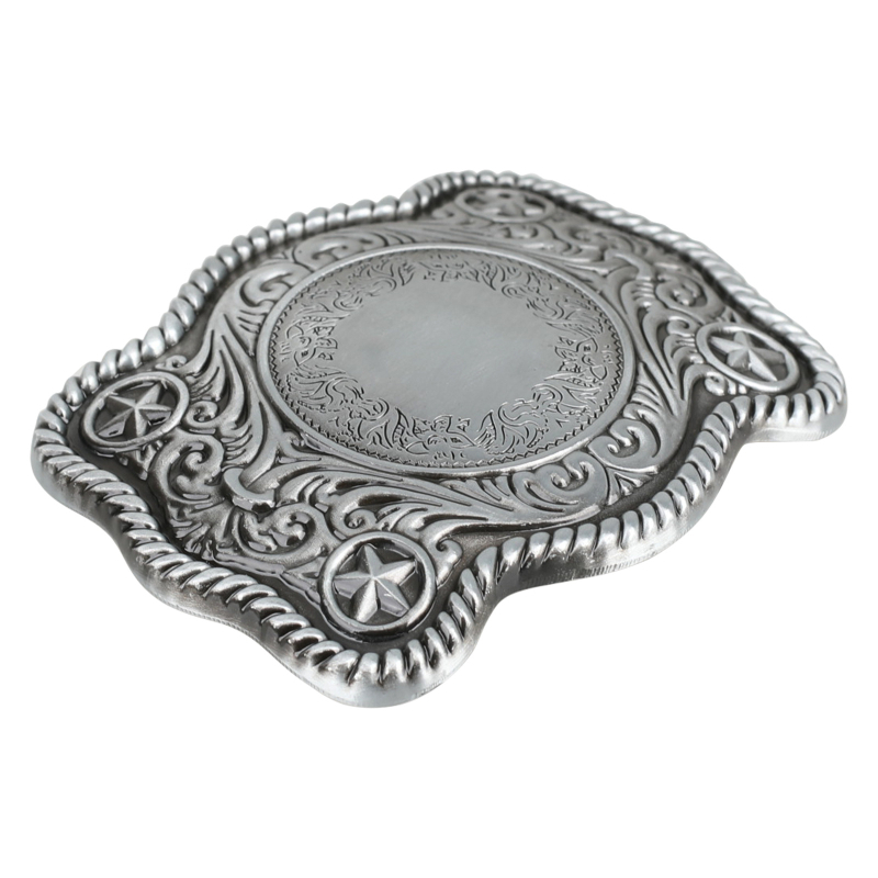 Cataramă plată pentru curea, cu model stea cu cinci colțuri, aliaj de zinc, unisex, cataramă pătrată (2015)