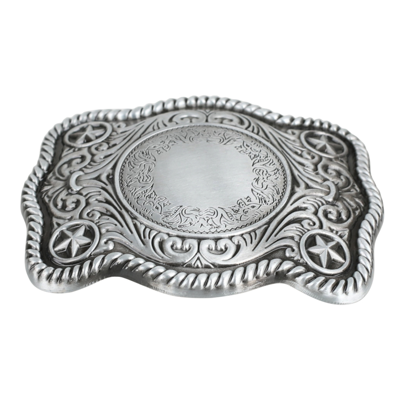 Cataramă plată pentru curea, cu model stea cu cinci colțuri, aliaj de zinc, unisex, cataramă pătrată (2015)