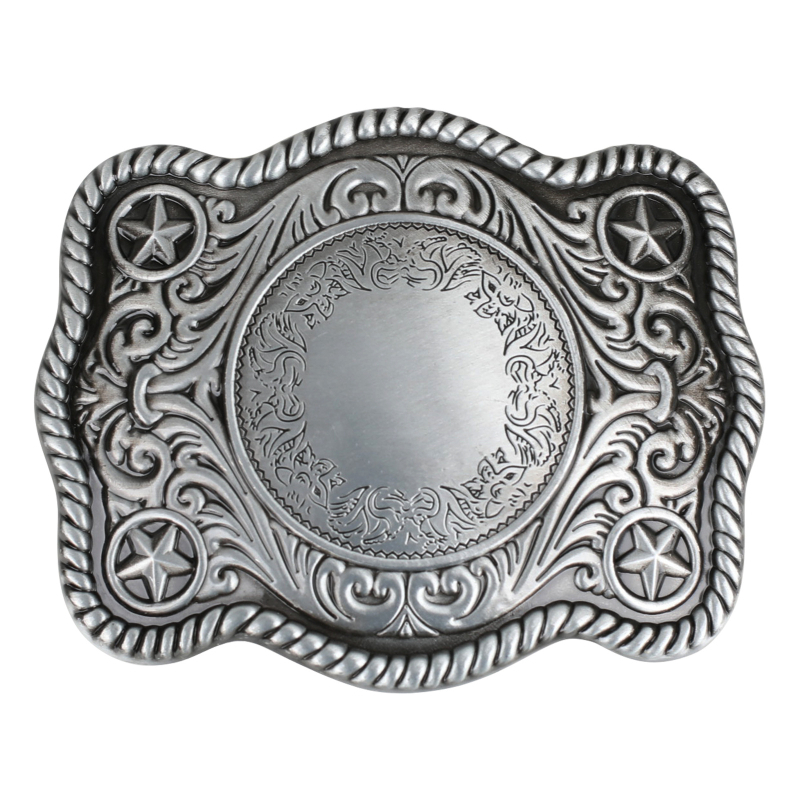 Cataramă plată pentru curea, cu model stea cu cinci colțuri, aliaj de zinc, unisex, cataramă pătrată (2015)