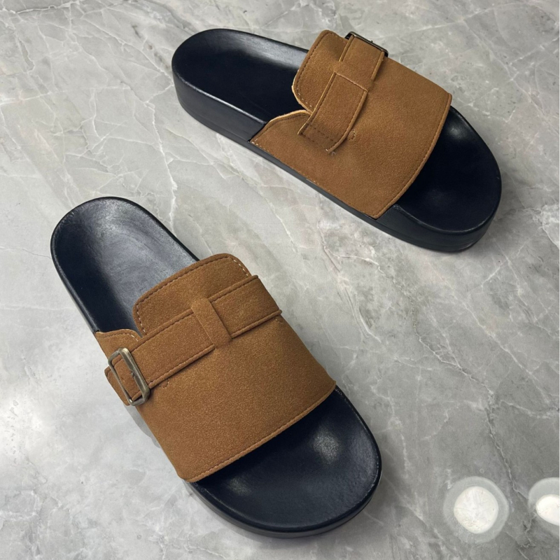 Унисекс обувки без връзки с кожена горна част и композитна подметка, стил Европейско-Американски, пролет 2025