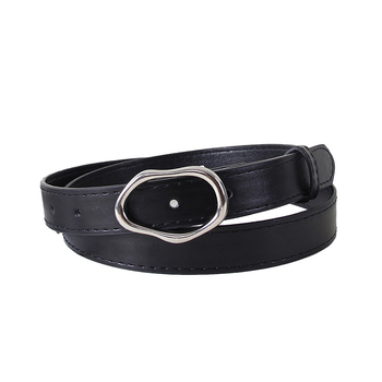 Unisex pojas od umjetne kože s metalnom kopčom od legure, glatko kopčanje, širina 2-4 cm, ulični stil, osobni stil, INS stil