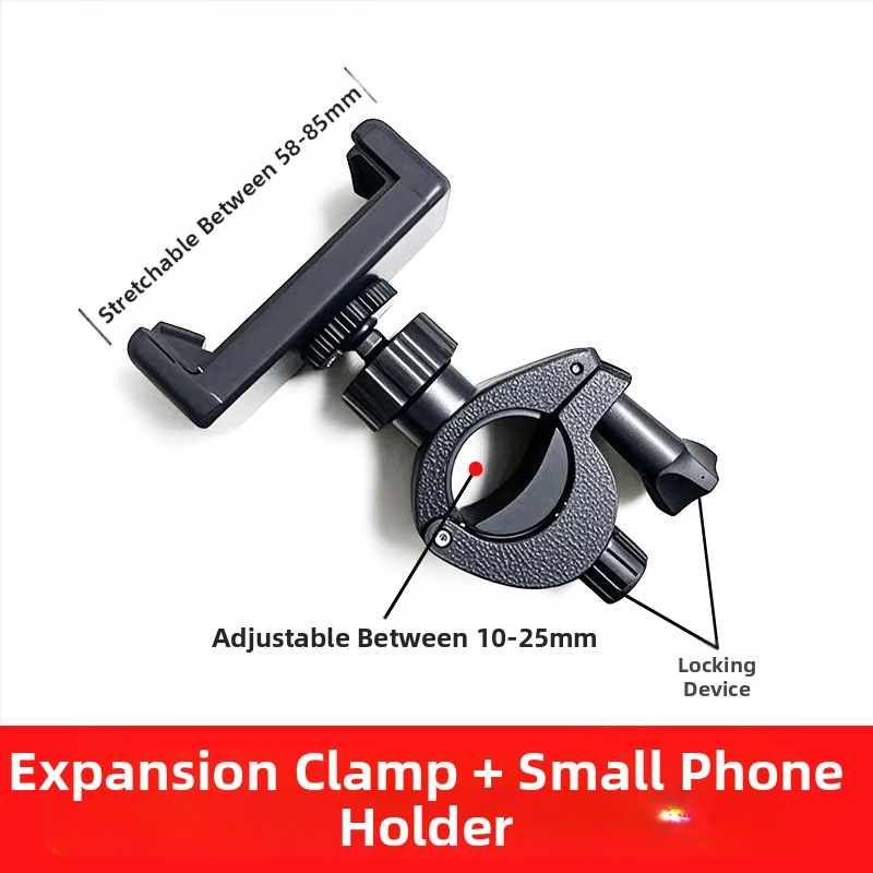 Telefónny trojnožík pre živé vysielanie s klipom na mikrofón a rozšírenou hlavou; Značka: JALASON, Model: O-type expansion clamp, Materiál: Plast, Kompatibilné s Apple, Samsung, Huawei, Xiaomi, Oppo, Meizu, Vivo, OnePlus