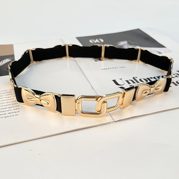 Curea de talie elastică pentru rochii — pânză, stil european și american, lungime 60-80 cm