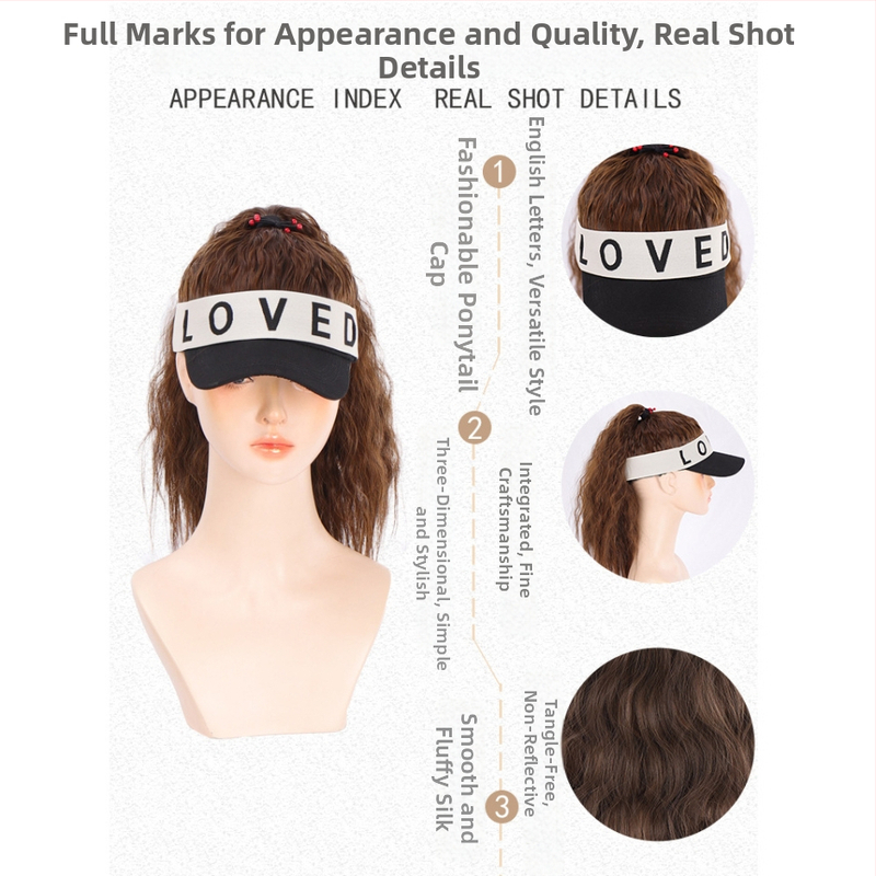 Viengabala poniju astes parūka ar pilnu galvas pārklājumu, īss garums, augstas temperatūras šķiedra, Korejas stils (TM28-5 TM28-1 TM28-3)