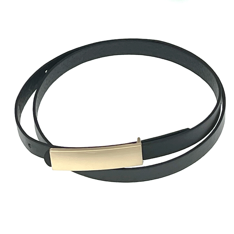 Dámsky pásový opasok minimalistický a elegantný štýl; PU koža; spona zliatina; zapínanie na snap
