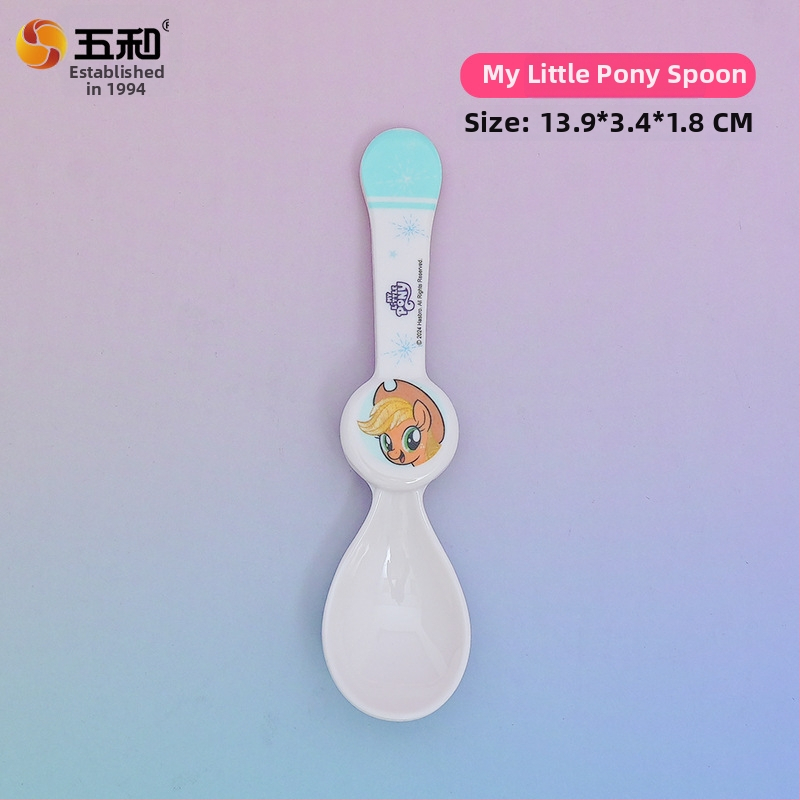 Bērnu plastmasas karote ar karikatūru motīvu, svaigs un sirsnīgs stils, zīmols V and