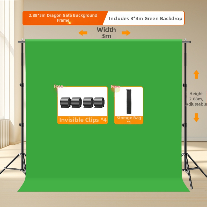 Chromakey fona statīvs – pārnēsājams teleskopisks fona statīvs studijai